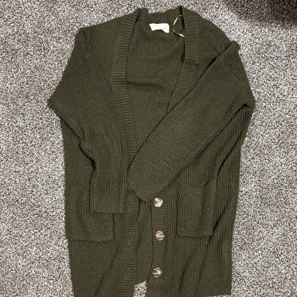 Dreamers Olive Green Women's Cardigan
